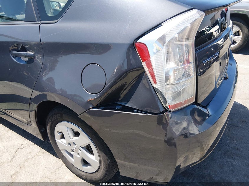 2011 Toyota Prius VIN JTDKN3DU4B0278685 IAAI salvage auction — REAR END, Salvage (California), sold $2,850 on 2026-07-16 (photo 6)