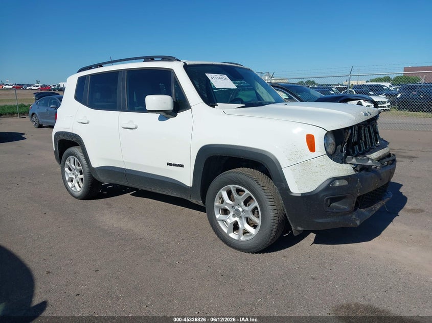 2018 Jeep Renegade VIN ZACCJBBB4JPH98308 IAAI salvage auction — FRONT END, Prior Salvage (Minnesota), sold $1,400 on 2026-08-21 (photo 1)
