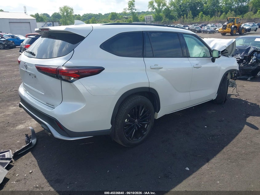 2024 Toyota Highlander VIN 5TDKDRBH7RS540623 IAAI salvage auction — FRONT END, Salvage (Pennsylvania), sold $9,700 on 2026-07-28 (photo 4)
