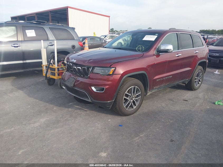2019 Jeep Grand cherokee VIN 1C4RJFBGXKC772797 IAAI salvage auction — FRONT END, Salvage Title, sold $3,200 on 2026-07-28 (photo 2)