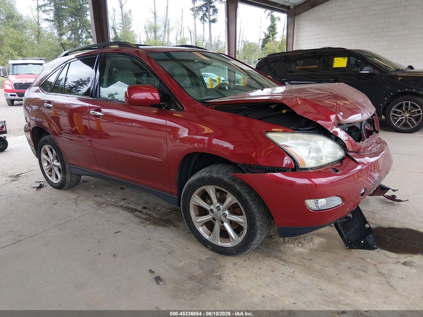 2009 Lexus Rx 350 VIN JTJHK31U592857364 IAAI salvage auction — FRONT END, Bill Of Sale (Washington), sold $1,400 on 2026-07-08 (photo 1)