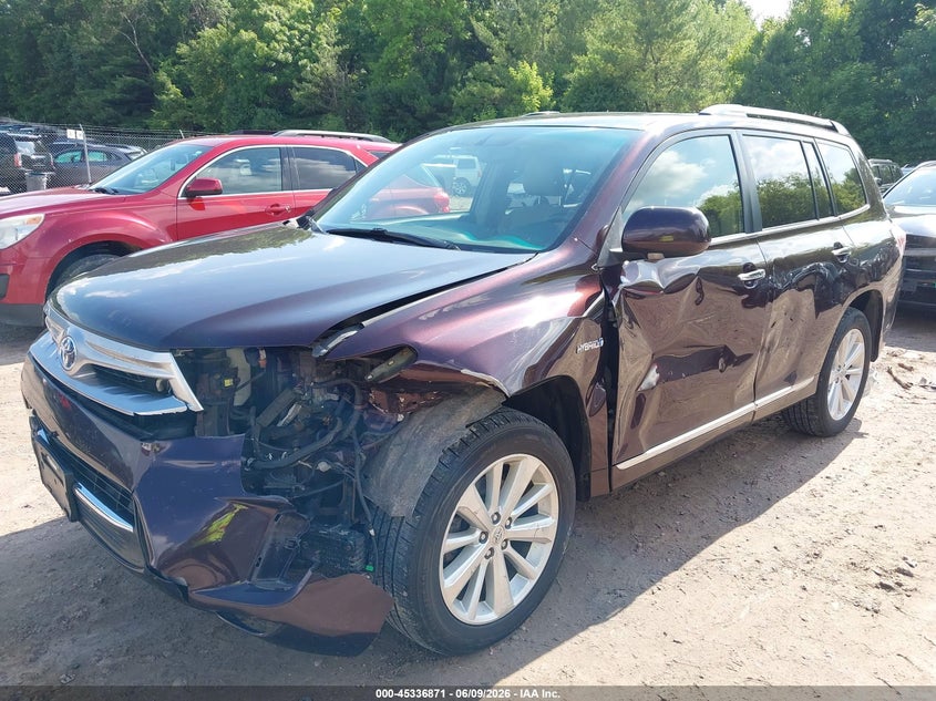 2012 Toyota Highlander VIN JTEDC3EH4C2009264 IAAI salvage auction — LEFT FRONT, Clear (Wisconsin), sold $2,350 on 2026-07-08 (photo 2)