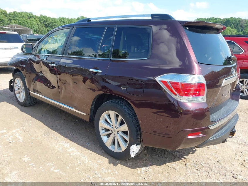 2012 Toyota Highlander VIN JTEDC3EH4C2009264 IAAI salvage auction — LEFT FRONT, Clear (Wisconsin), sold $2,350 on 2026-07-08 (photo 3)