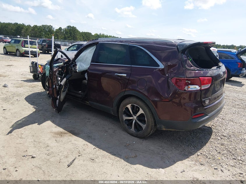 2016 Kia Sorento VIN 5XYPH4A58GG160091 IAAI salvage auction — FRONT & REAR, Salvage (Georgia), sold $675 on 2026-07-17 (photo 3)