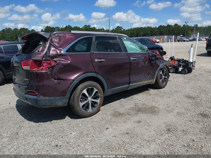 2016 Kia Sorento VIN 5XYPH4A58GG160091 IAAI salvage auction — FRONT & REAR, Salvage (Georgia), sold $675 on 2026-07-17 (photo 4)