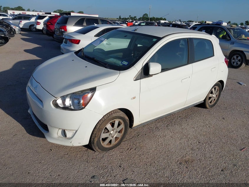 2014 Mitsubishi Mirage VIN ML32A4HJ0EH015992 IAAI salvage auction — NORMAL WEAR, Original (Texas), sold $800 on 2026-07-14 (photo 2)