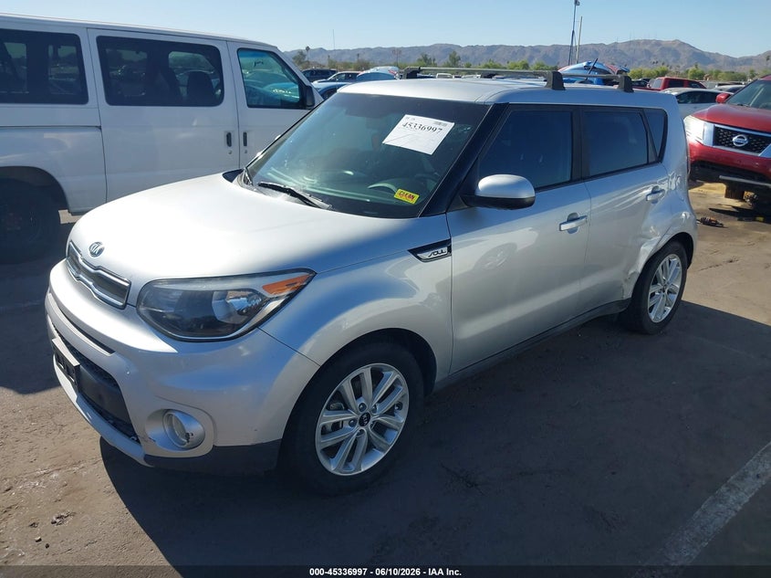 2019 Kia Soul VIN KNDJP3A55K7656331 IAAI salvage auction — LEFT SIDE, Salvage Title, sold $1,800 on 2026-08-01 (photo 2)