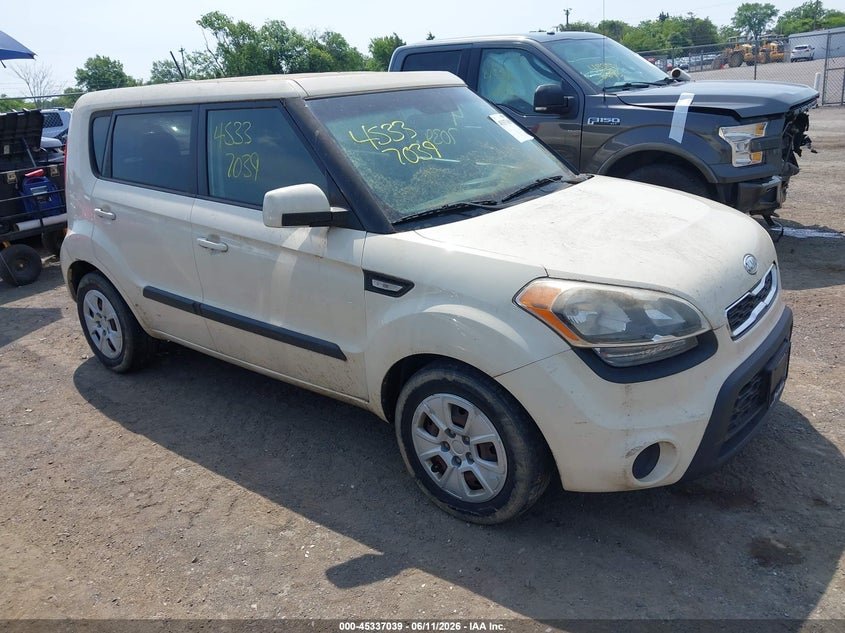2012 Kia Soul VIN KNDJT2A59C7387340 IAAI salvage auction — NORMAL WEAR, Clear (Virginia), sold $300 on 2026-07-07 (photo 1)
