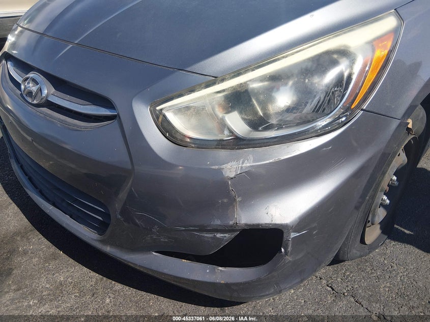 2016 Hyundai Accent VIN KMHCT5AE4GU255230 IAAI salvage auction — NORMAL WEAR, Salvage Title, sold $675 on 2026-07-17 (photo 6)