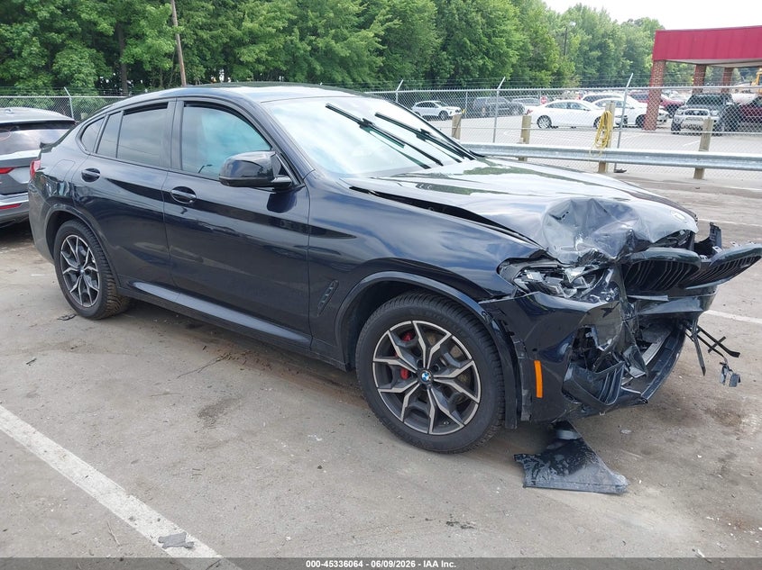2023 BMW X4 VIN 5UX43DT04P9P82450 IAAI salvage auction — FRONT END, Salvage (North Carolina), sold $20,800 on 2026-07-06 (photo 1)