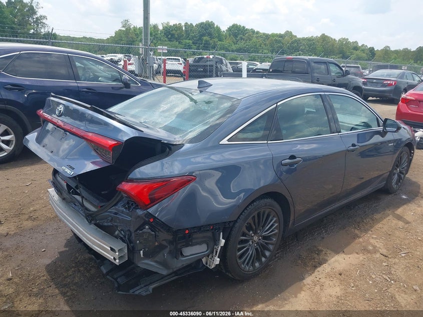2019 Toyota Avalon VIN 4T1B21FB2KU004379 IAAI salvage auction — REAR END, Salvage Title, sold $7,400 on 2026-07-27 (photo 4)