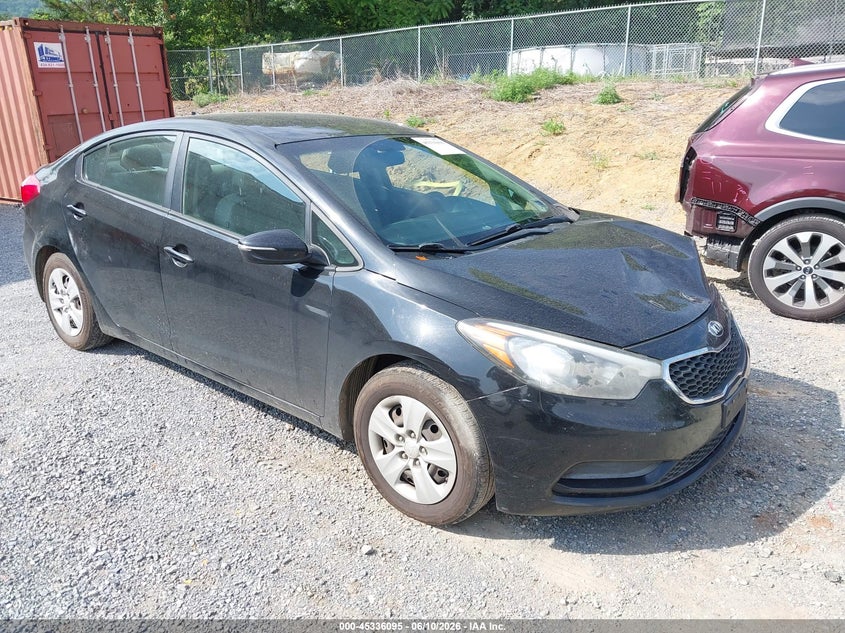 2016 Kia Forte VIN KNAFX4A6XG5499092 IAAI salvage auction — FRONT END, Clear (Virginia), sold $650 on 2026-07-28 (photo 1)