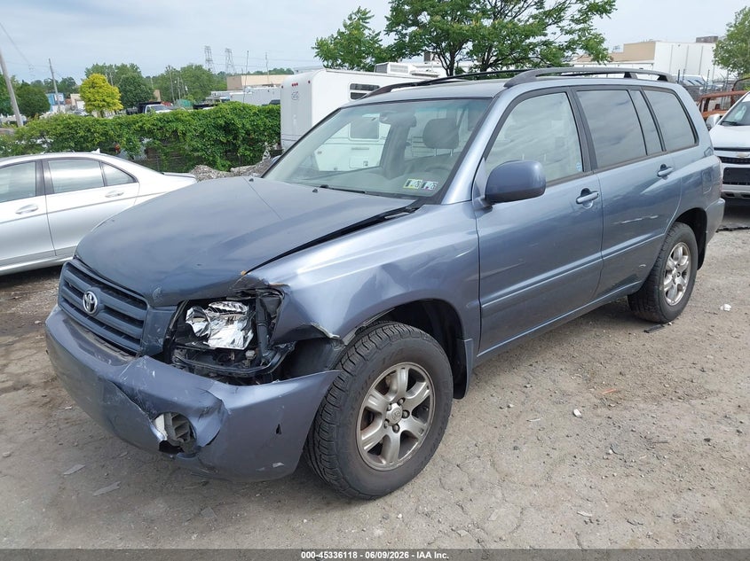 2004 Toyota Highlander VIN JTEDP21A340041403 IAAI salvage auction — FRONT END, Salvage (Pennsylvania), sold $525 on 2026-07-10 (photo 2)