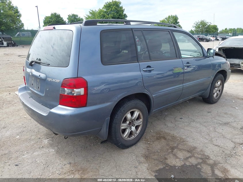 2004 Toyota Highlander VIN JTEDP21A340041403 IAAI salvage auction — FRONT END, Salvage (Pennsylvania), sold $525 on 2026-07-10 (photo 4)