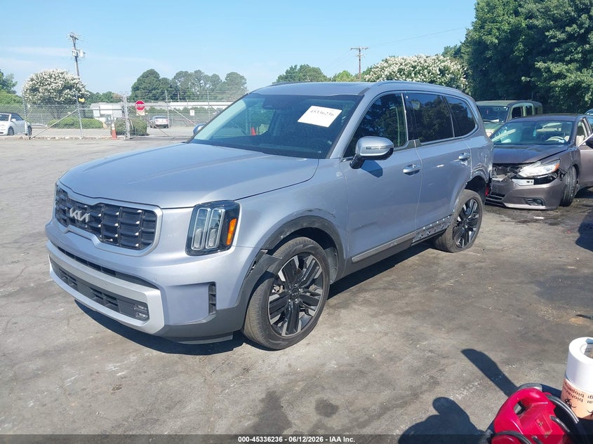 2024 Kia Telluride VIN 5XYP54GC0RG454053 IAAI salvage auction — LEFT SIDE, Salvage Title, sold $12,200 on 2026-07-30 (photo 2)