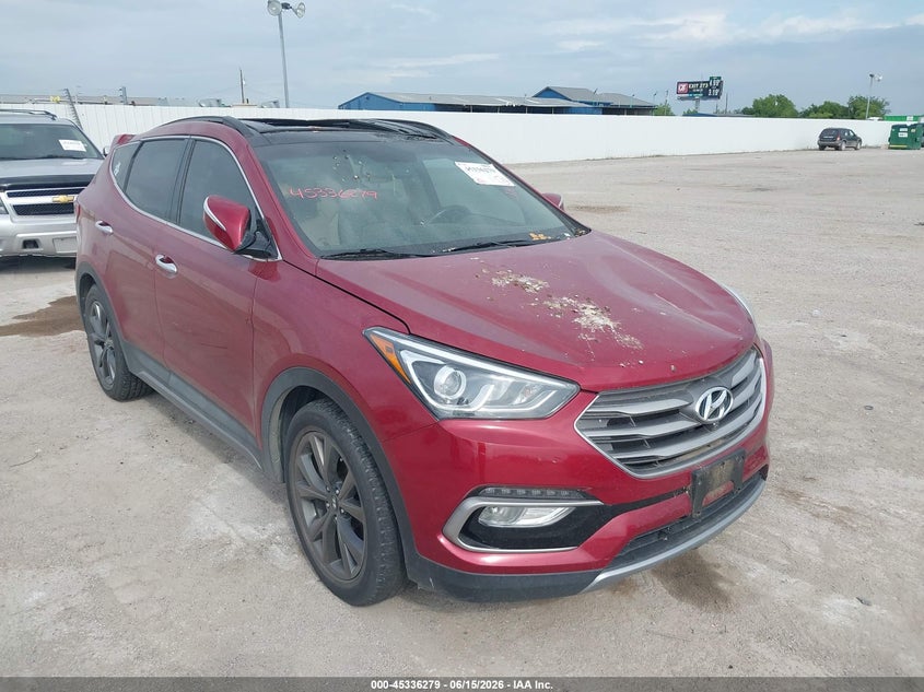 2018 Hyundai Santa fe VIN 5XYZWDLA1JG515263 IAAI salvage auction — ROOF, Salvage (Texas), sold $2,550 on 2026-07-29 (photo 1)