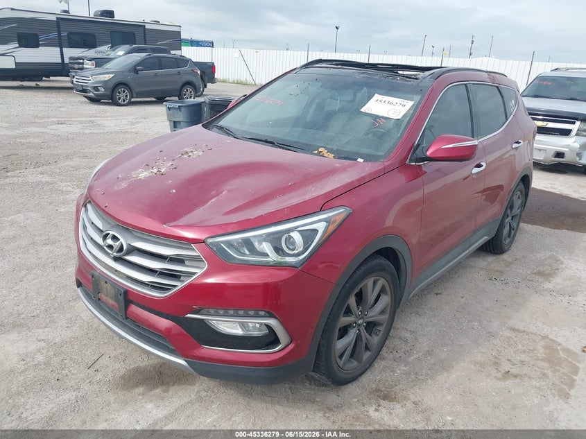 2018 Hyundai Santa fe VIN 5XYZWDLA1JG515263 IAAI salvage auction — ROOF, Salvage (Texas), sold $2,550 on 2026-07-29 (photo 2)