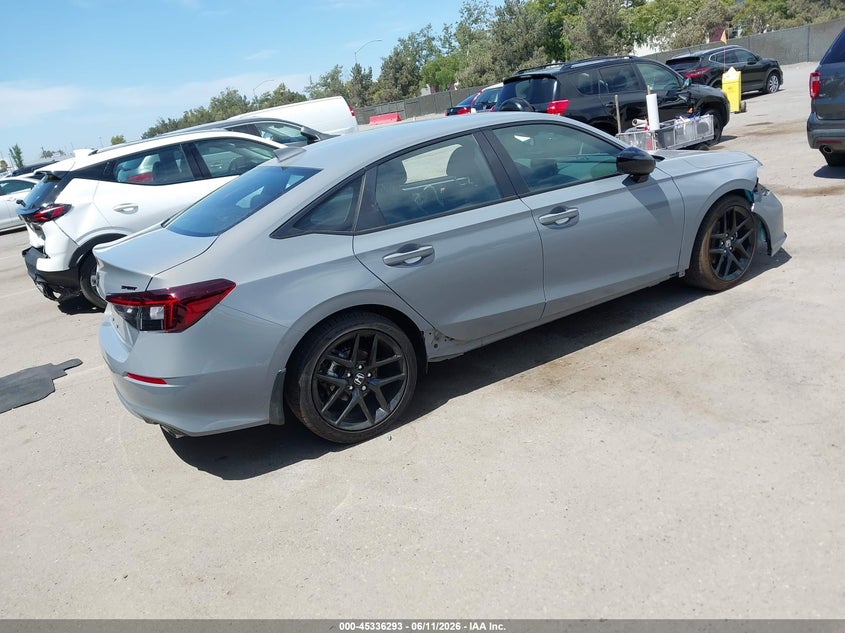 2026 Honda Civic VIN 2HGFE2F56TH573660 IAAI salvage auction — LEFT FRONT, Salvage (California), sold $10,000 on 2026-07-28 (photo 4)