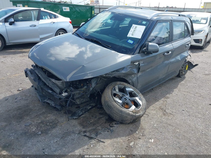 2021 Hyundai Venue VIN KMHRC8A37MU082311 IAAI salvage auction — FRONT & REAR, Salvage (Texas), sold $725 on 2026-07-22 (photo 2)