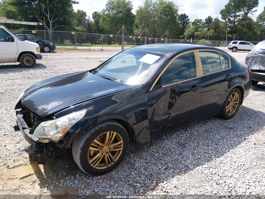 2011 Infiniti G25 VIN JN1DV6AP4BM601184 IAAI salvage auction — FRONT END, Salvage (Alabama), sold $350 on 2026-07-20 (photo 2)