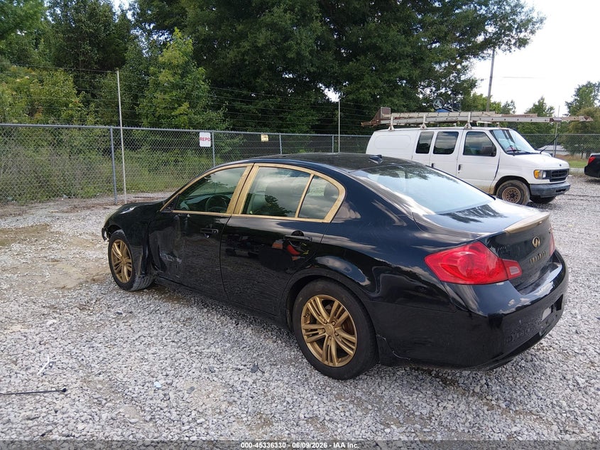 2011 Infiniti G25 VIN JN1DV6AP4BM601184 IAAI salvage auction — FRONT END, Salvage (Alabama), sold $350 on 2026-07-20 (photo 3)