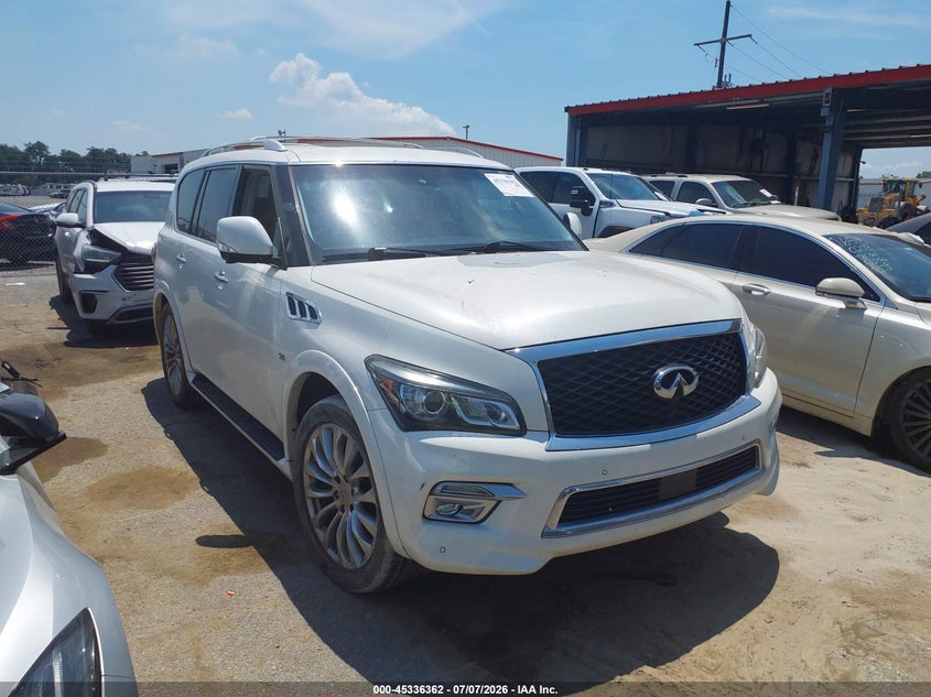 2016 Infiniti Qx80 VIN JN8AZ2ND4G9801011 IAAI salvage auction — REPOSSESSION, Nrc Lienholder Repossession Paperwork (Louisiana), sold $1,450 on 2026-07-28 (photo 1)