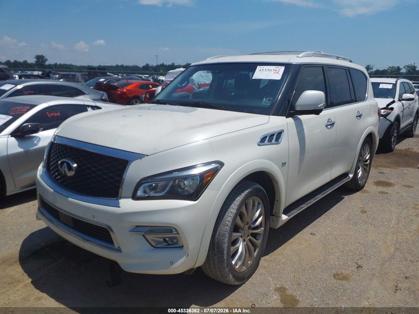 2016 Infiniti Qx80 VIN JN8AZ2ND4G9801011 IAAI salvage auction — REPOSSESSION, Nrc Lienholder Repossession Paperwork (Louisiana), sold $1,450 on 2026-07-28 (photo 2)