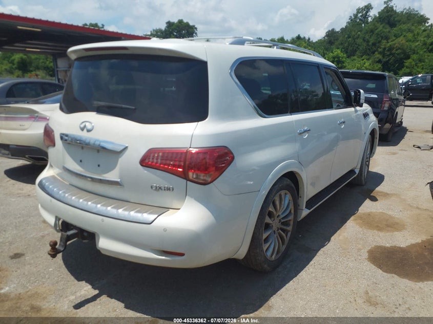 2016 Infiniti Qx80 VIN JN8AZ2ND4G9801011 IAAI salvage auction — REPOSSESSION, Nrc Lienholder Repossession Paperwork (Louisiana), sold $1,450 on 2026-07-28 (photo 4)