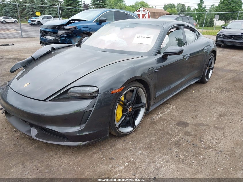 2020 Porsche Taycan VIN WP0AC2Y11LSA70753 IAAI salvage auction — FRONT END, Clear (Michigan), sold $20,000 on 2026-07-22 (photo 2)