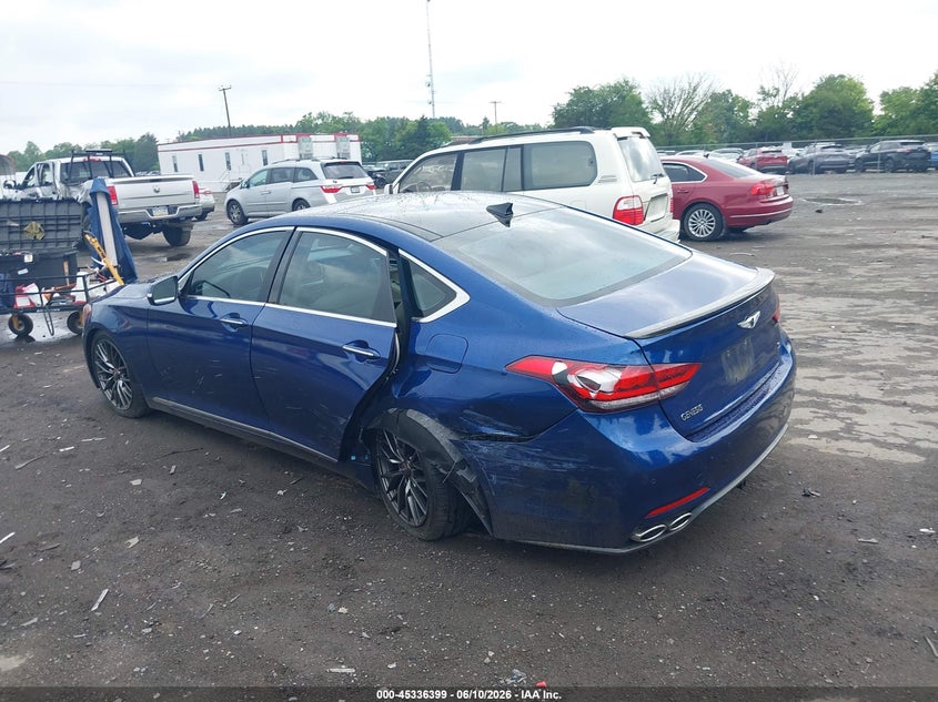 2015 Hyundai Genesis VIN KMHGN4JF4FU090535 IAAI salvage auction — LEFT REAR, Salvage (Virginia), sold $3,100 on 2026-07-07 (photo 3)