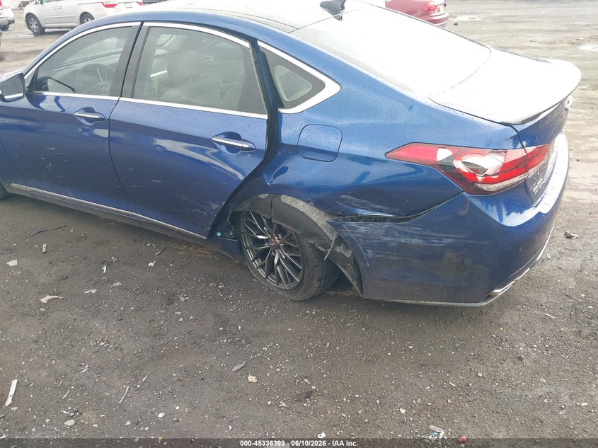 2015 Hyundai Genesis VIN KMHGN4JF4FU090535 IAAI salvage auction — LEFT REAR, Salvage (Virginia), sold $3,100 on 2026-07-07 (photo 6)