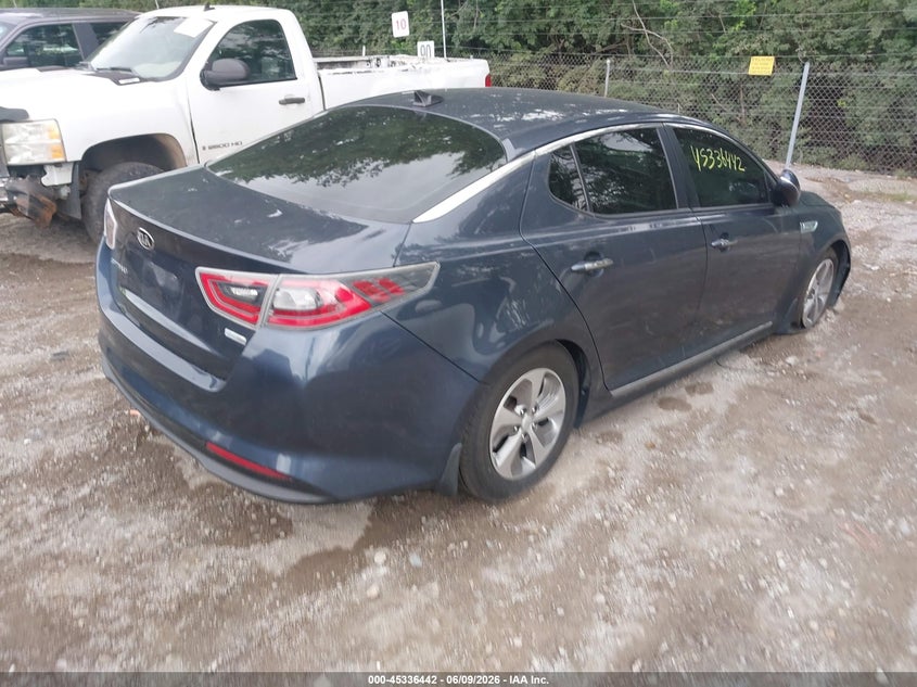 2015 Kia Optima VIN KNAGM4AD3F5081922 IAAI salvage auction — NORMAL WEAR, Clear (Indiana), sold $350 on 2026-07-22 (photo 4)