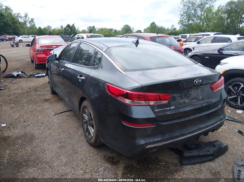 2020 Kia Optima VIN 5XXGT4L36LG447938 IAAI salvage auction — FRONT END, Salvage Title, sold $25 on 2026-07-21 (photo 3)