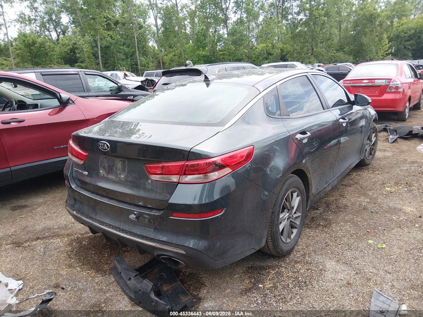 2020 Kia Optima VIN 5XXGT4L36LG447938 IAAI salvage auction — FRONT END, Salvage Title, sold $25 on 2026-07-21 (photo 4)