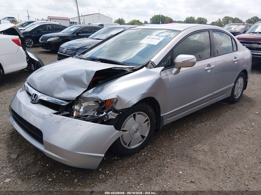 2007 Honda Civic hybrid VIN JHMFA36237S001139 IAAI salvage auction — FRONT END, Clear (Indiana), sold $450 on 2026-07-22 (photo 6)