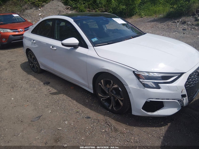 2023 Audi A3 VIN WAUAUDGY0PA024232 — IAAI salvage auction photo