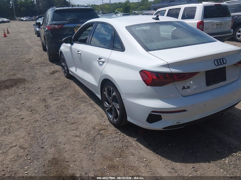 2023 Audi A3 VIN WAUAUDGY0PA024232 IAAI salvage auction — FRAME DAMAGE, Salvage Title, sold $7,200 on 2026-08-20 (photo 3)