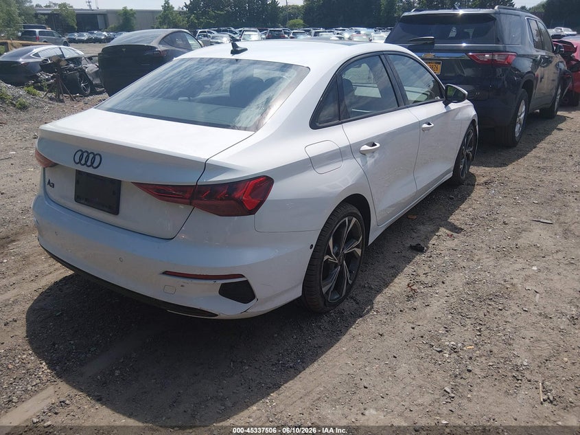 2023 Audi A3 VIN WAUAUDGY0PA024232 IAAI salvage auction — FRAME DAMAGE, Salvage Title, sold $7,200 on 2026-08-20 (photo 4)