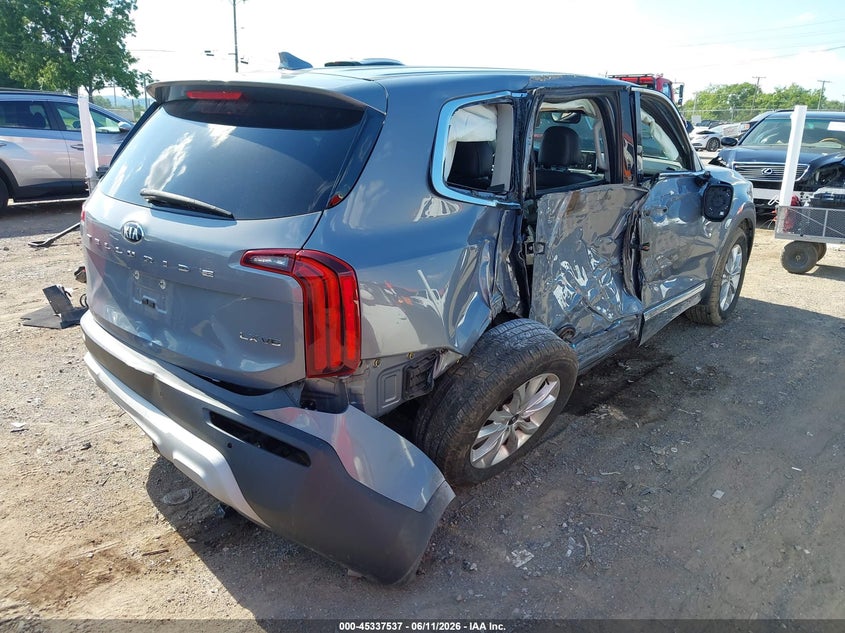 2020 Kia Telluride VIN 5XYP24HC9LG032961 IAAI salvage auction — RIGHT SIDE, Salvage (Tennessee), sold $3,350 on 2026-07-16 (photo 4)