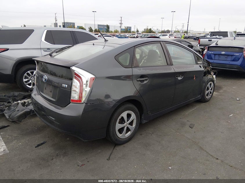 2012 Toyota Prius VIN JTDKN3DUXC1610771 IAAI salvage auction — RIGHT FRONT, Salvage Title, sold $625 on 2026-07-17 (photo 4)