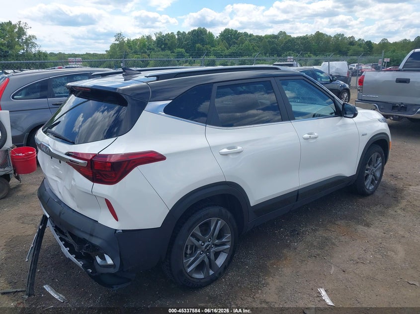 2023 Kia Seltos VIN KNDEUCAA6P7403761 IAAI salvage auction — REAR END, Salvage (Virginia), sold $8,600 on 2026-07-12 (photo 4)