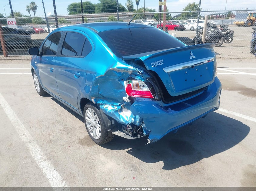 2023 Mitsubishi Mirage VIN ML32FUFJ3PHF00377 IAAI salvage auction — REAR END, Salvage Title, sold $2,800 on 2026-07-21 (photo 3)