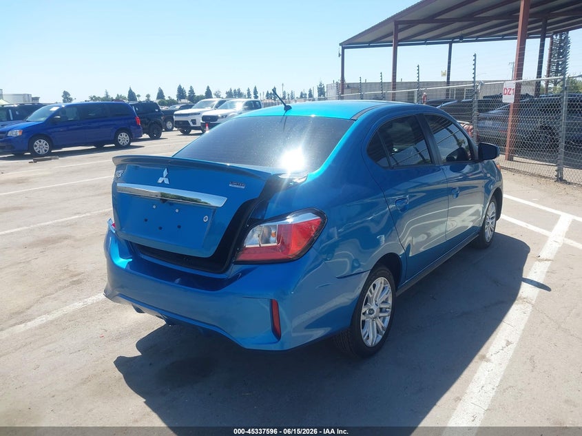 2023 Mitsubishi Mirage VIN ML32FUFJ3PHF00377 IAAI salvage auction — REAR END, Salvage Title, sold $2,800 on 2026-07-21 (photo 4)