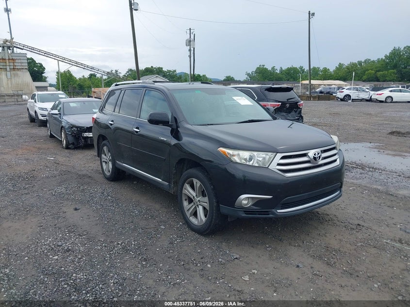 2012 Toyota Highlander VIN 5TDDK3EH9CS157202 IAAI salvage auction — NORMAL WEAR, Salvage Title, sold $4,250 on 2026-07-24 (photo 1)