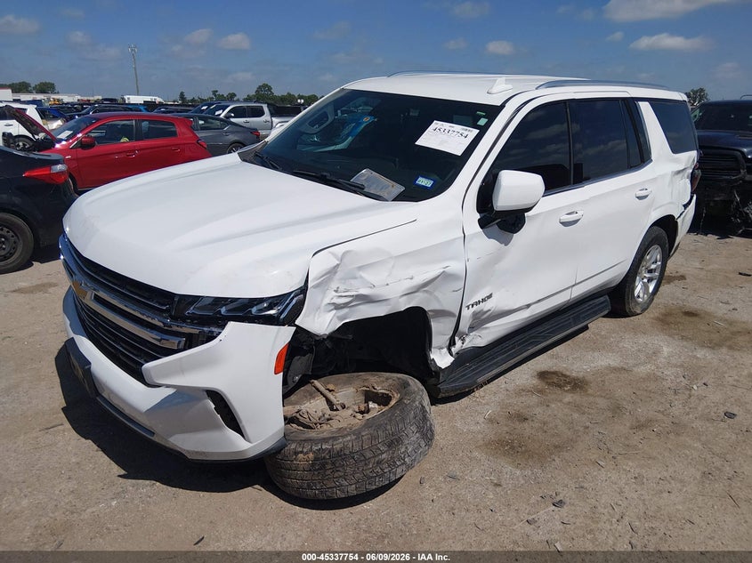 2022 Chevrolet Tahoe VIN 1GNSCNKDXNR152651 IAAI salvage auction — LEFT SIDE, Salvage Title, sold $14,300 on 2026-07-30 (photo 2)