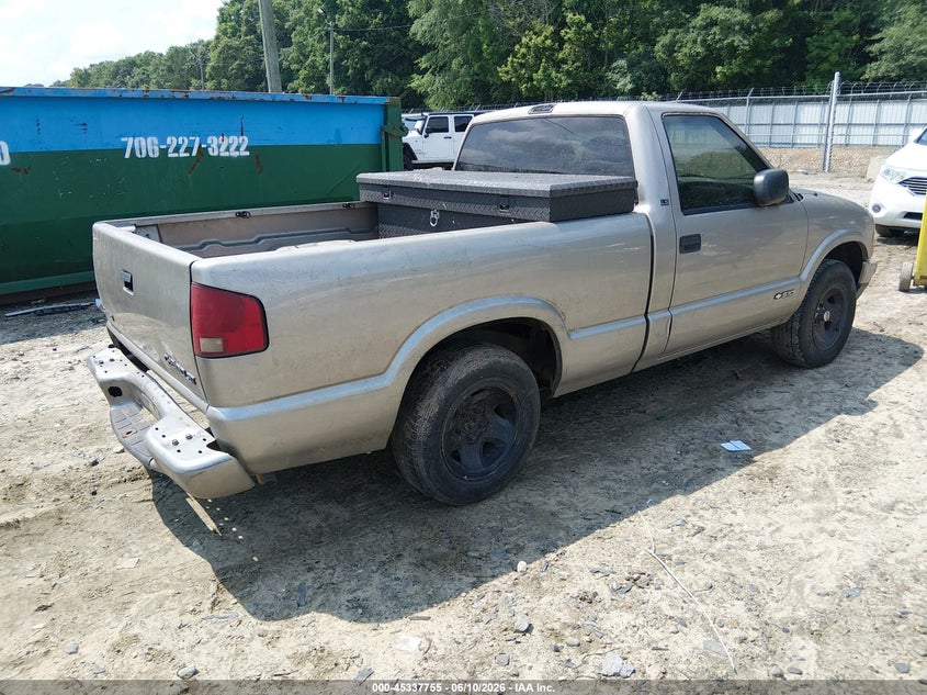 2000 Chevrolet S-10 pickup VIN 1GCCS144XY8177436 IAAI salvage auction — TRANSMISSION, Clear (Georgia), sold $275 on 2026-07-09 (photo 4)