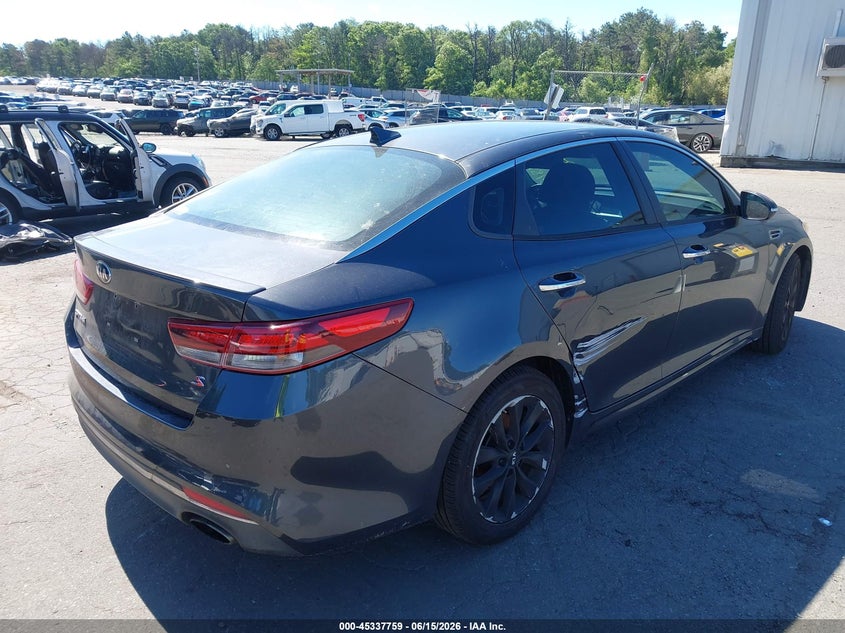 2018 Kia Optima VIN 5XXGT4L36JG202568 IAAI salvage auction — THEFT, Salvage (South Carolina), sold $25 on 2026-07-28 (photo 4)