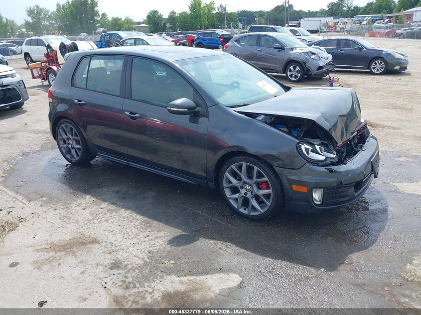 2013 Volkswagen Gti VIN WVWHD7AJ6DW134635 IAAI salvage auction — ENGINE DAMAGE, Clear (Virginia), sold $325 on 2026-07-11 (photo 1)