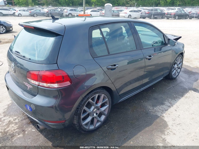 2013 Volkswagen Gti VIN WVWHD7AJ6DW134635 IAAI salvage auction — ENGINE DAMAGE, Clear (Virginia), sold $325 on 2026-07-11 (photo 4)