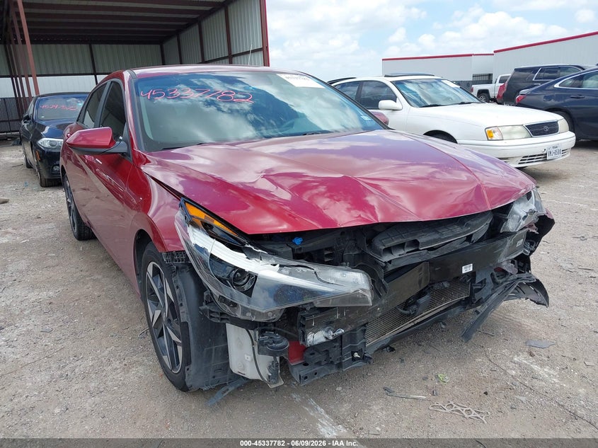2023 Hyundai Elantra VIN KMHLS4AG8PU563919 IAAI salvage auction — FRONT END, Salvage (Texas), sold $2,250 on 2026-07-28 (photo 1)
